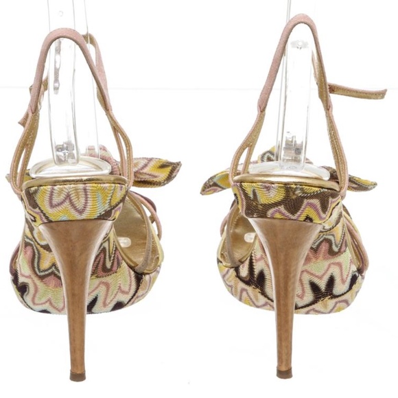 Missioni Multi-Color chevron bow sandals - Picture 4 of 14